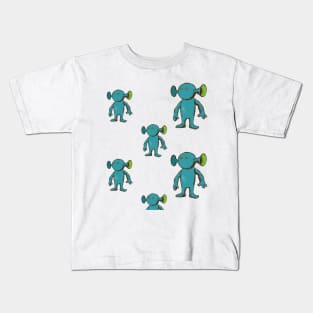 Eared Alien Pattern Kids T-Shirt